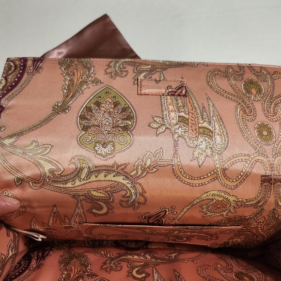 Chic Pink and Tan Wristlet with Satin Bow - Picture 6 of 8